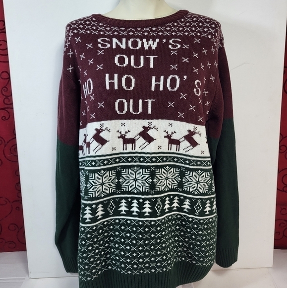 Ugly Christmas Sweater - "Snow Out, Ho Ho Out" - Picture 8 of 9